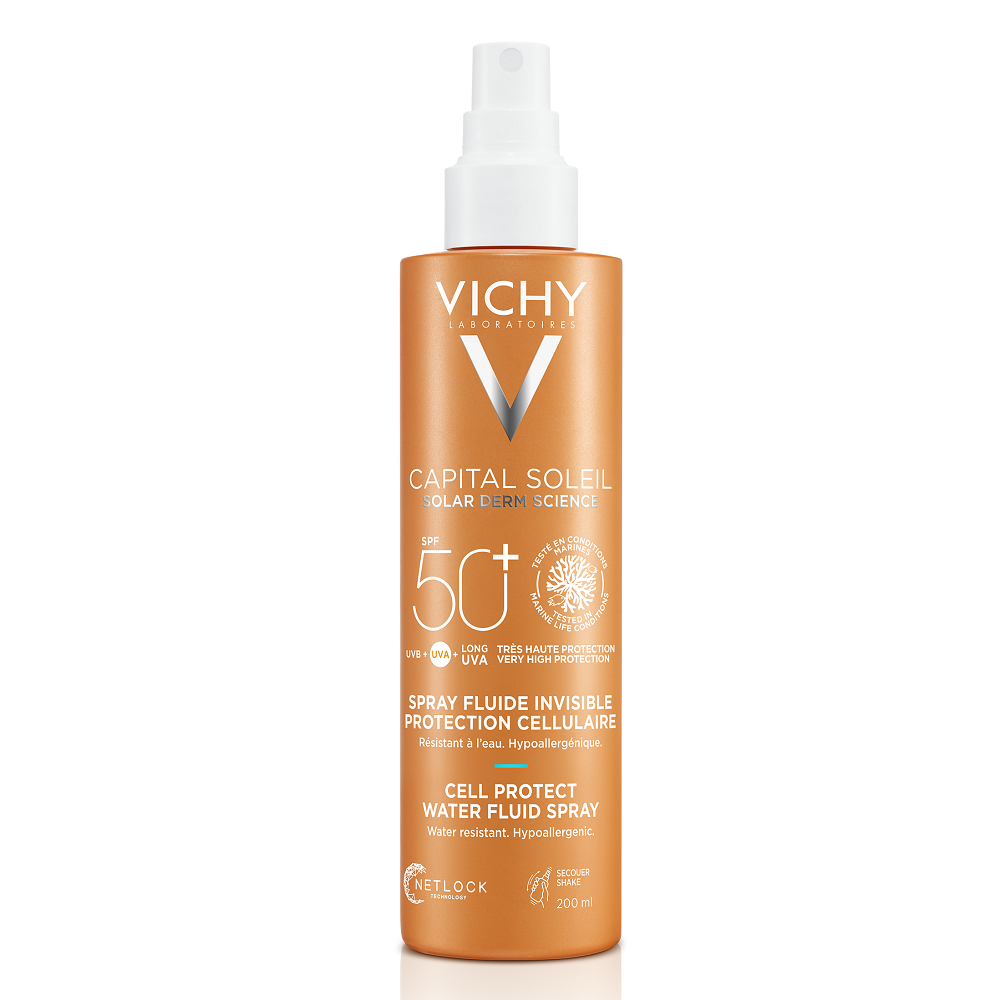 Spray fluid invizibil SPF 50+ Capital Soleil, 200 ml, Vichy