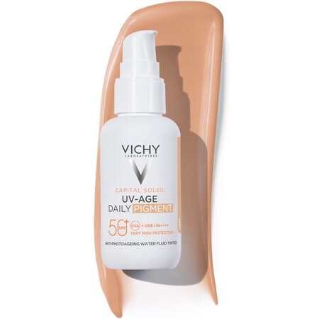 Fluid colorat pentru protectie solara cu SPF 50+ Capital Soleil, 40 ml, Vichy 793399