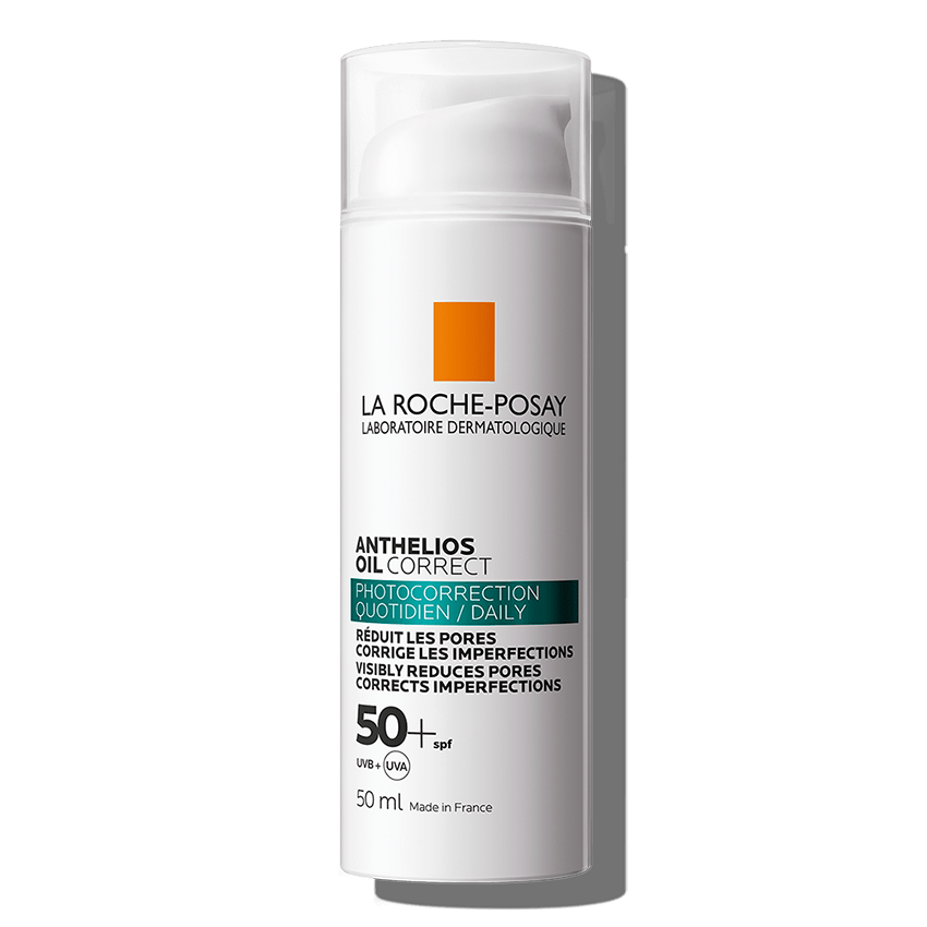 Gel-crema pentru protectie solara SPF 50+ Anthelios Oil Correct, 50 ml, La Roche-Posay