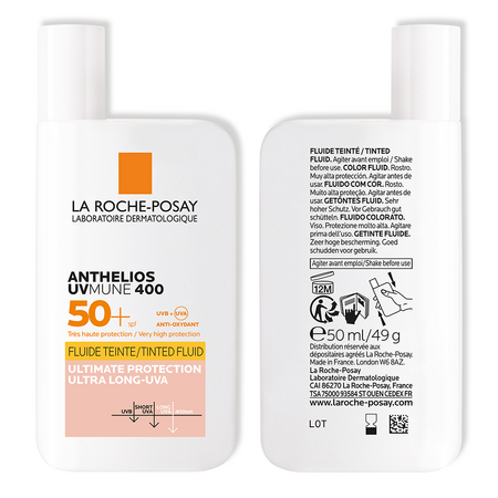 Fluid colorat pentru protectie solara SPF 50+ Anthelios UVmune 400, 50 ml, La Roche-Posay 559605
