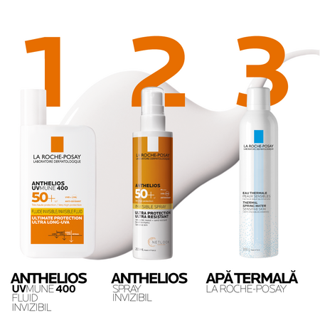 Fluid invizibil cu protectie solara SPF 50+ fara parfum Anthelios UVmune 400, 50 ml, La Roche-Posay 559593