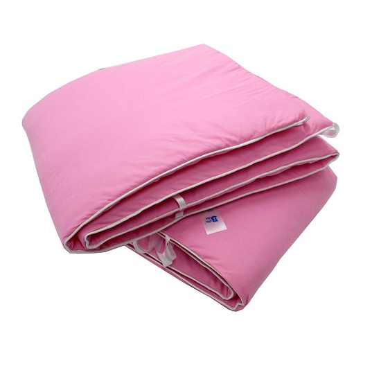 Set aparatori laterale pentru patut Roz, 180 x 35 cm, Baltic Bebe