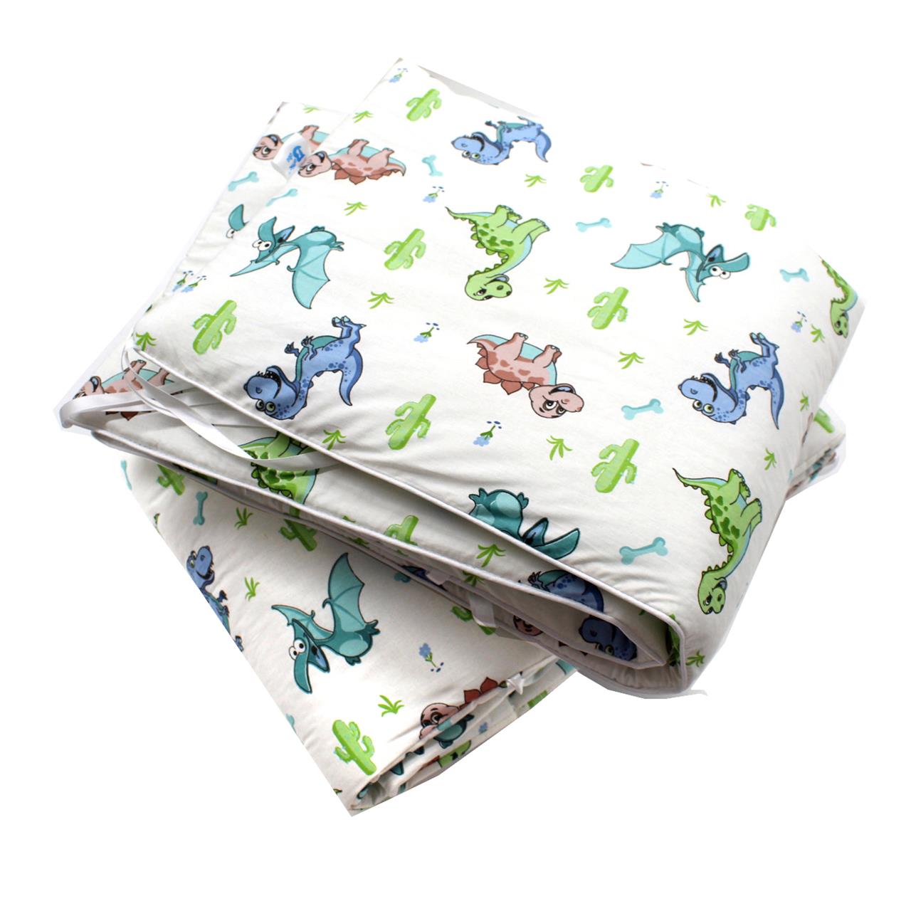 Set aparatori laterale pentru patut Dinozauri, 180 x 35 cm, Baltic Bebe