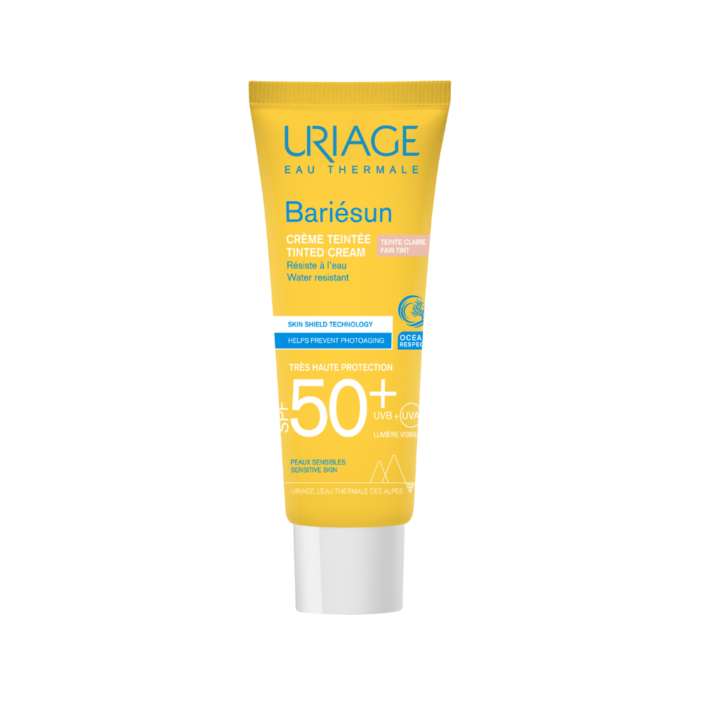 Crema colorata pentru protectie solara SPF50+ Bariesun, 50 ml, ten deschis, Uriage