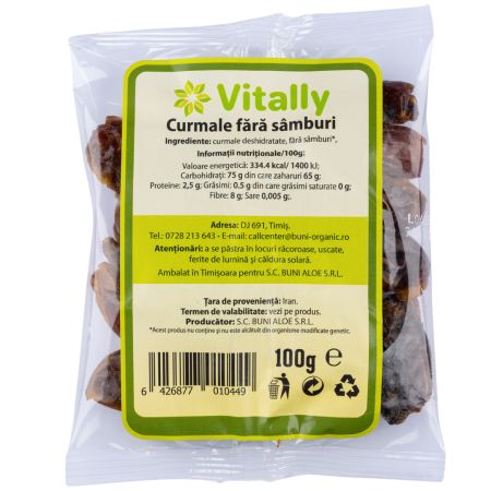 Curmale fara samburi, 100 g, Vitally 768818