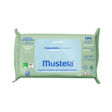 Servetele umede cu extract eco de avocado, 60 bucati, Mustela