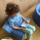 Fotoliu din catifea pentru copii, Albastru, Twindeco 573166
