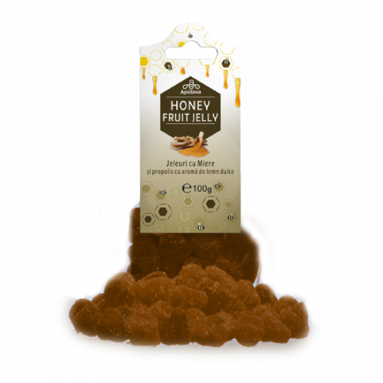 Jeleuri cu propolis si aroma de lemn dulce, 100 g, Apidava