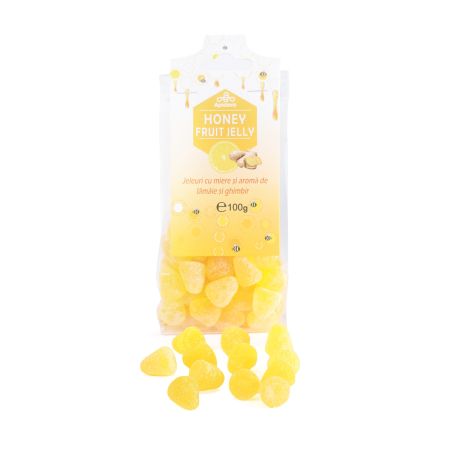 Jeleuri cu miere si aroma de lamaie si ghimbir, 100 g, Apidava 761687