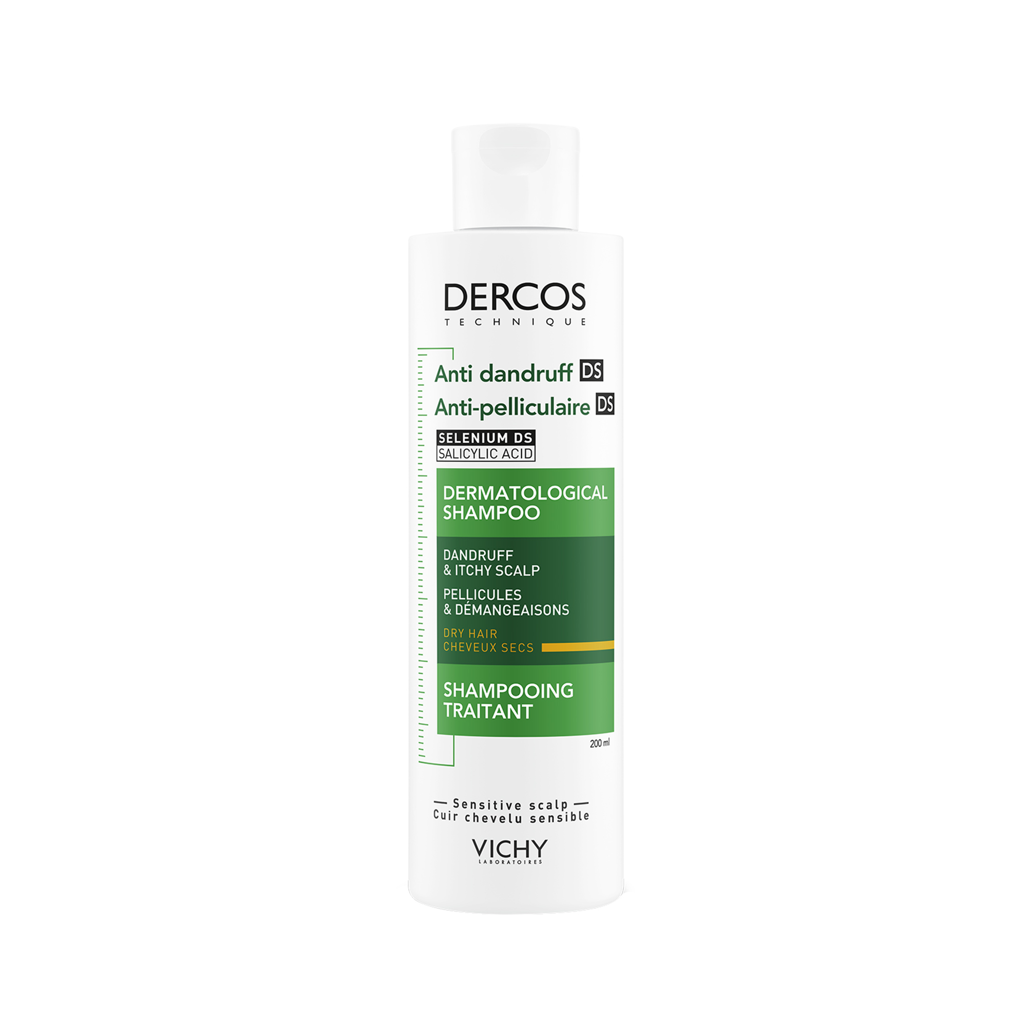 Sampon antimatreata pentru parul normal si uscat Dercos, 200 ml, Vichy