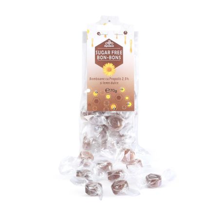 Bomboane cu Propolis 2,5% si Lemn Dulce, 70 g, Apidava 761780