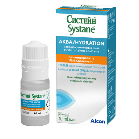 Picaturi oftalmice cu utilizare zilnica Systane Hydration, 10 ml, Alcon