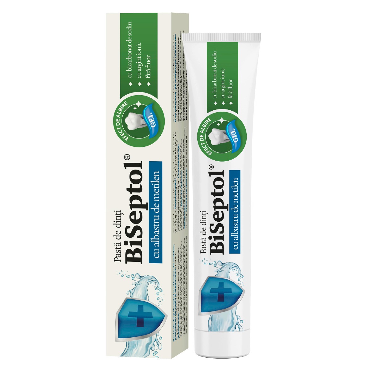 Pasta de dinti cu albastru de metilen Biseptol, 75 ml, Dacia Plant
