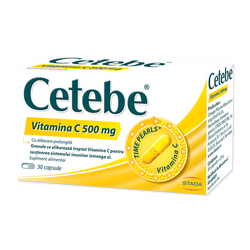 Cetebe Vitamina C, 500 mg, 30 capsule, Stada