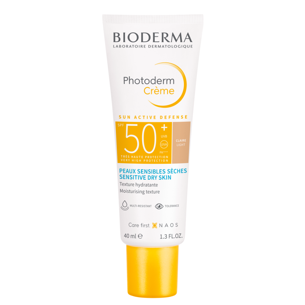 Crema protectie solara coloranta SPF 50+ Photoderm Creme, 40 ml, Light, Bioderma