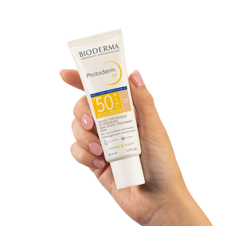 Crema protectie solara coloranta SPF 50+ Photoderm M, Light, 40 ml, Bioderma 792779