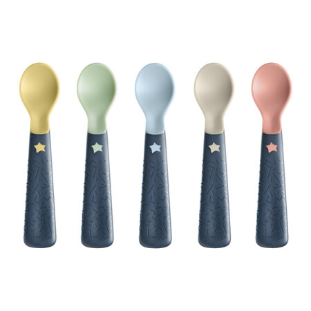 Set 5 lingurite ergonomice, +6 luni, multicolore, Tommee Tippee