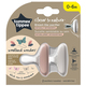 Suzeta de noapte Closer to Nature Breast like Pacifier, 0-6 luni, 2 bucati, Roz/Gri, Tommee Tippee 498346