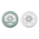 Suzeta de noapte Closer to Nature Breast like Pacifier, 0-6 luni, 2 bucati, Verde/Gri, Tommee Tippee 498365