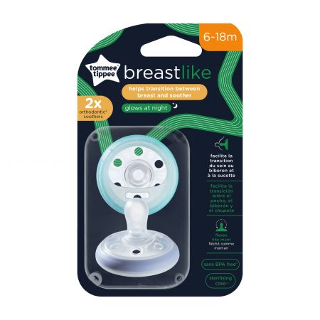 Suzeta de noapte Closer to Nature Breast like Soother