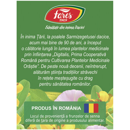 Ceai curatarea colonului, 20 plicuri, Fares 721199
