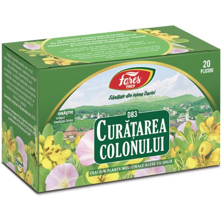 Ceai curatarea colonului, 20 plicuri, Fares