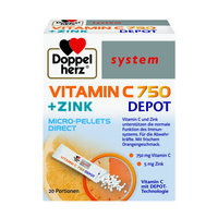 Vitamina C 750 Depot + Zinc, 20 plicuri pulbere orala, Doppelherz System