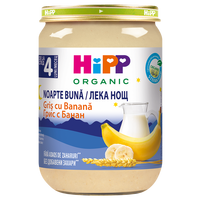 Gris ecologic cu lapte preparat si banana, 4 ani+, 190 g, Hipp