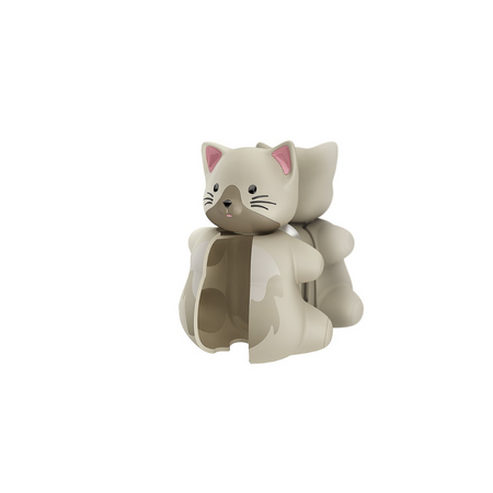 Suport cu ventuza pentru periuta de dinti, Funny Animals Cat, Miradent 499158