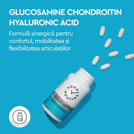 Glucosamine Chondroitin Hyaluronic Acid, 90 comprimate, Good Routine 777261