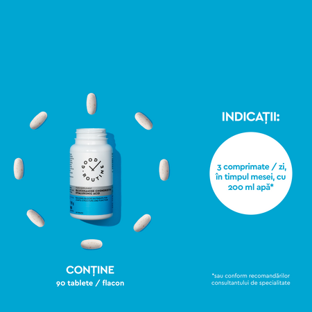 Glucosamine Chondroitin Hyaluronic Acid, 90 comprimate, Good Routine 777266