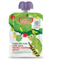 Smoothie bio din fructe si legume pentru copii Cameleon, 90 g, Cuore di frutta