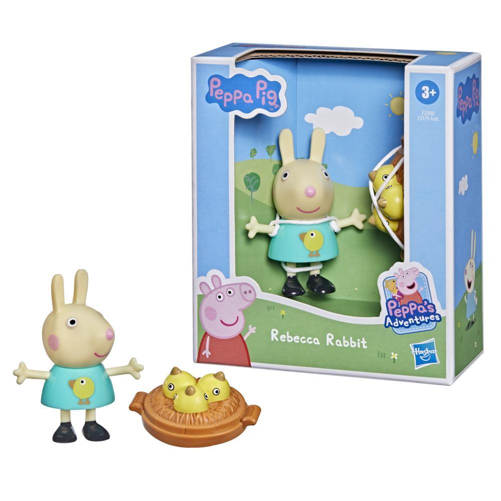 Figurina Prietenii amuzanti Iepurasul Rebecca Peppa Pig, 7 cm, Hasbro