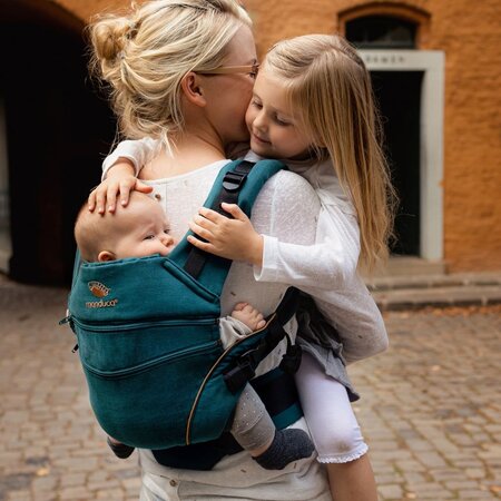 Sistem de purtare pentru copii Port-Bebe XT, Denim Teal, Manduca 499524