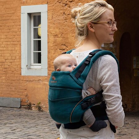 Sistem de purtare pentru copii Port-Bebe XT, Denim Teal, Manduca 499519