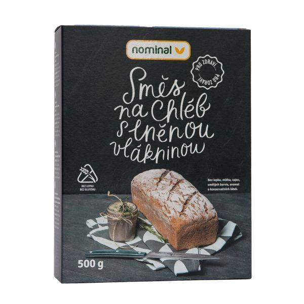 Mix pentru paine fara gluten cu fibre de In, 500 g, Nominal