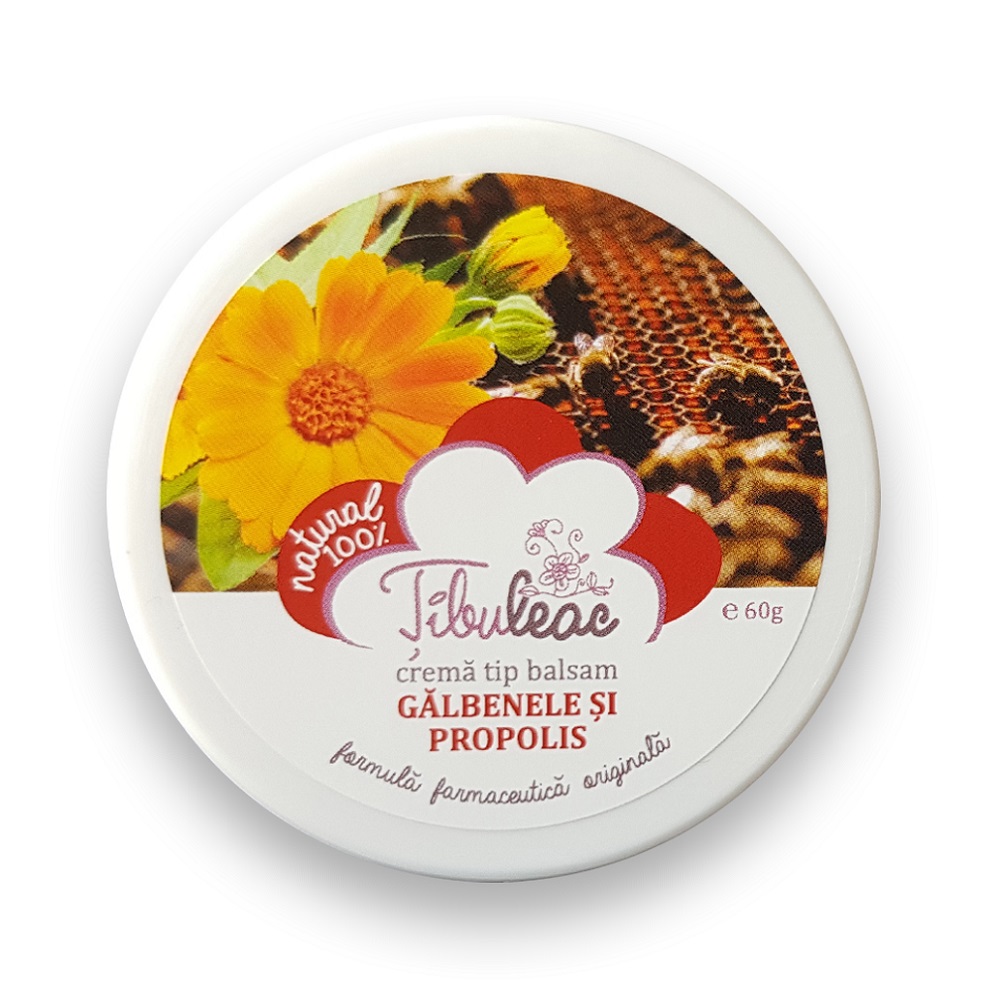 Crema tip balsam cu galbenele si propolis, 60 g, Tibuleac Plant