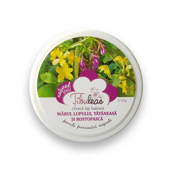 Crema tip balsam cu marul lupului, tataneasa si rostopasca, 60 g, Tibuleac Plant