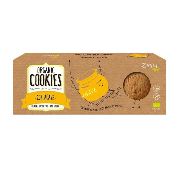 Cookies Bio fara gluten indulciti cu sirop de agave, 135 g, Zealia Bio