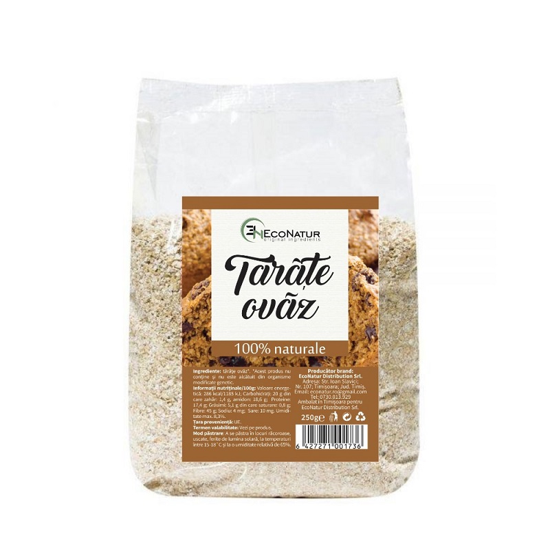 Tarate de ovaz, 250 gr, Econatur