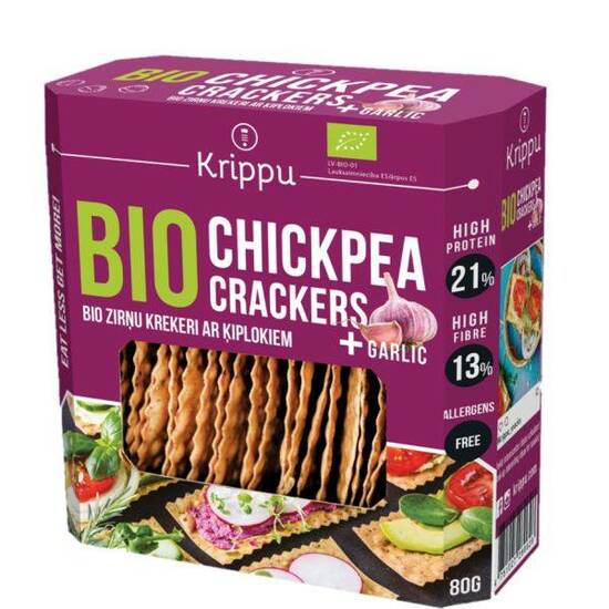 Crackers bio fara gluten cu usturoi