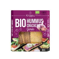 Crackers bio cu naut si usturoi, 80 g, Krippu