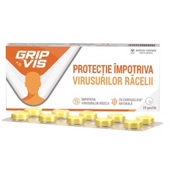 Pastile de supt pentru gat, 20 pastile, GripVis