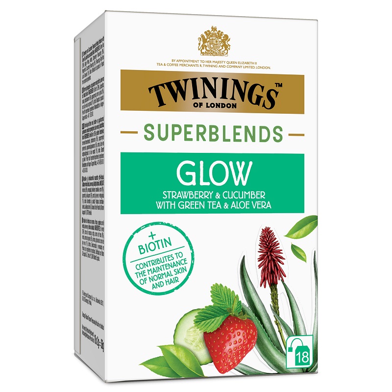 Ceai din plante Superblends Glow, 18 pliculete, Twinings