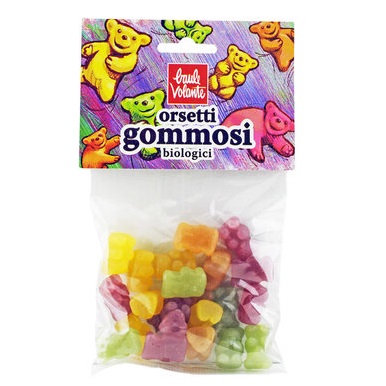 Jeleuri bio cu aroma de fructe Ursuletii veseli, 75 g, Baule Volante 500275