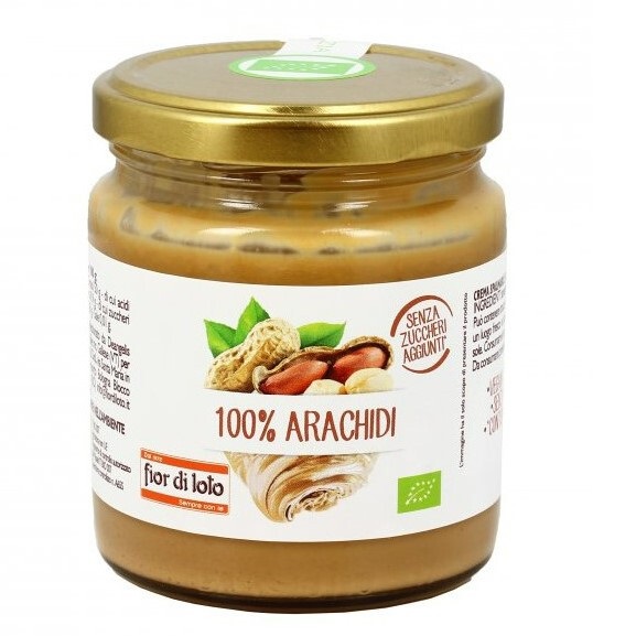 Crema bio de arahide fara gluten, 200g, Fior di Loto