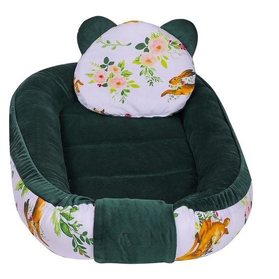 Baby Nest Multifunctional cu pernuta, Spring Forest