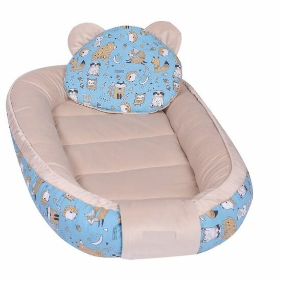 Baby Nest Multifunctional cu pernuta, Zoo Party