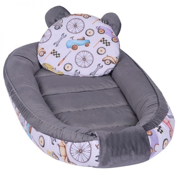 Baby Nest Multifunctional cu pernuta, Racing, E-Kids