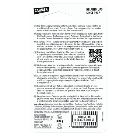 Balsam ultra-hidratant pentru buze cu aroma de Lime si SPF 15, 4.25 g, Carmex 668363